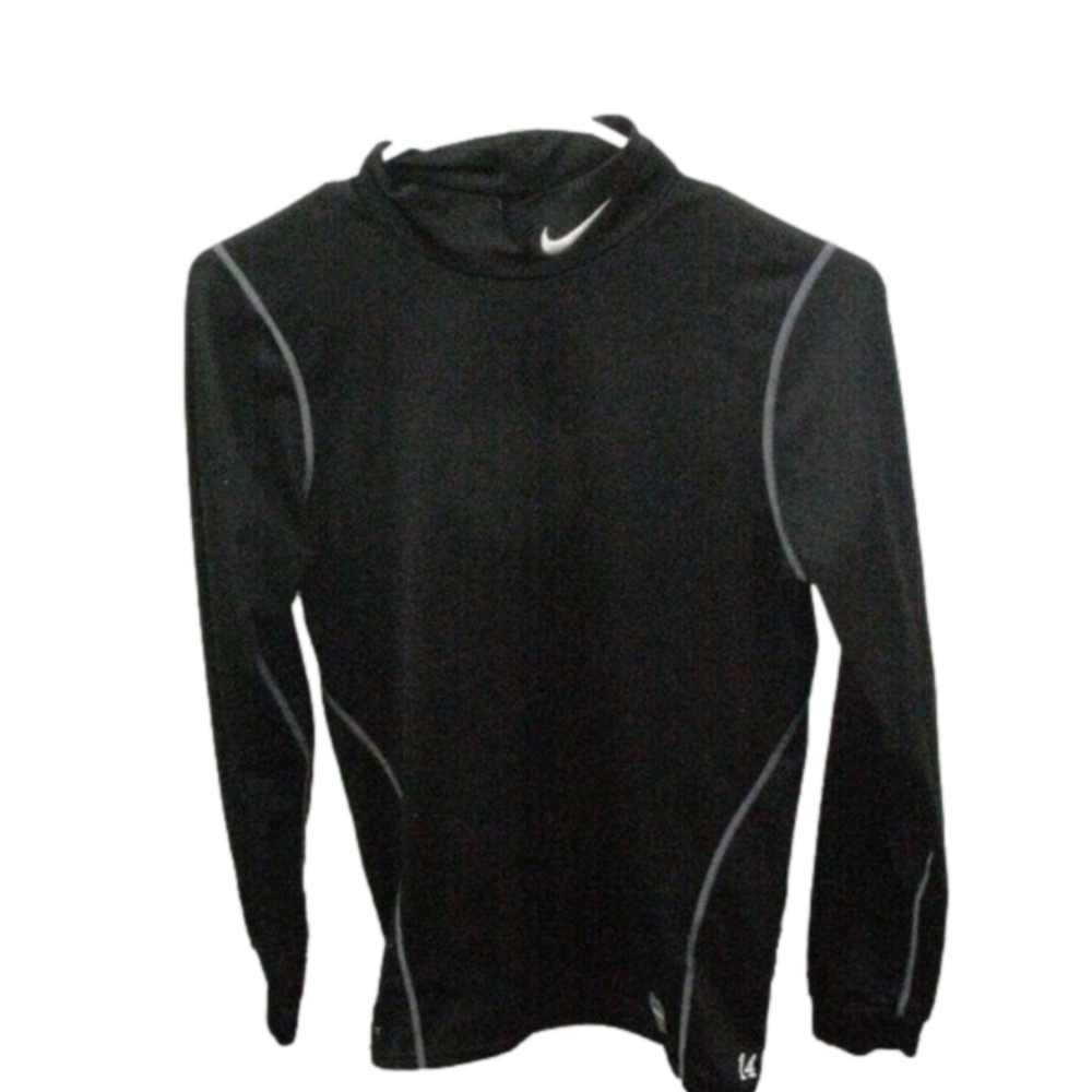 Nike Pro Fit Dry Men's Black Long Sleeve Mock Neck Athletic Shirt Size Small